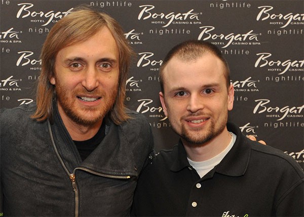 Chris with world-renowned DJ and Producer David Guetta